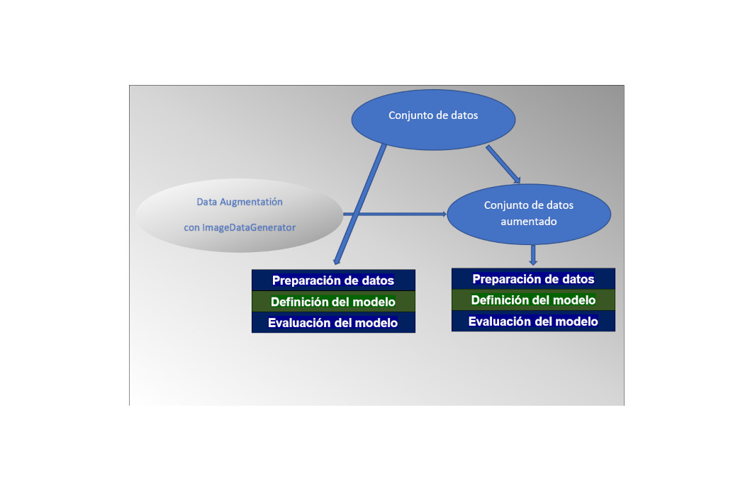 Data augmentatión Data augmentation para aumentar el conjunto de datos.
